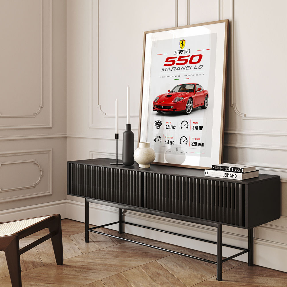 Ferrari 550 Maranello Red Wall Art