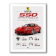 Ferrari 550 Maranello Red Wall Art