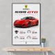 Ferrari 599 GTO Stats Wall Art