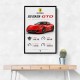 Ferrari 599 GTO Stats Wall Art