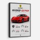 Ferrari 599 GTO Stats Wall Art
