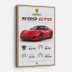 Ferrari 599 GTO Stats Wall Art