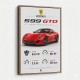 Ferrari 599 GTO Stats Wall Art