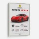 Ferrari 599 GTO Stats Wall Art