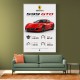 Ferrari 599 GTO Stats Wall Art