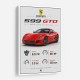 Ferrari 599 GTO Stats Wall Art