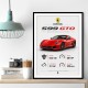 Ferrari 599 GTO Stats Wall Art