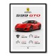 Ferrari 599 GTO Stats Wall Art
