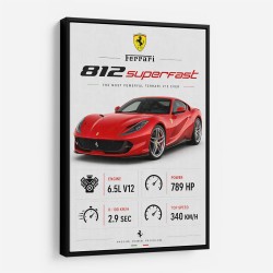 Ferrari 812 Superfast Sportscar Wall Art
