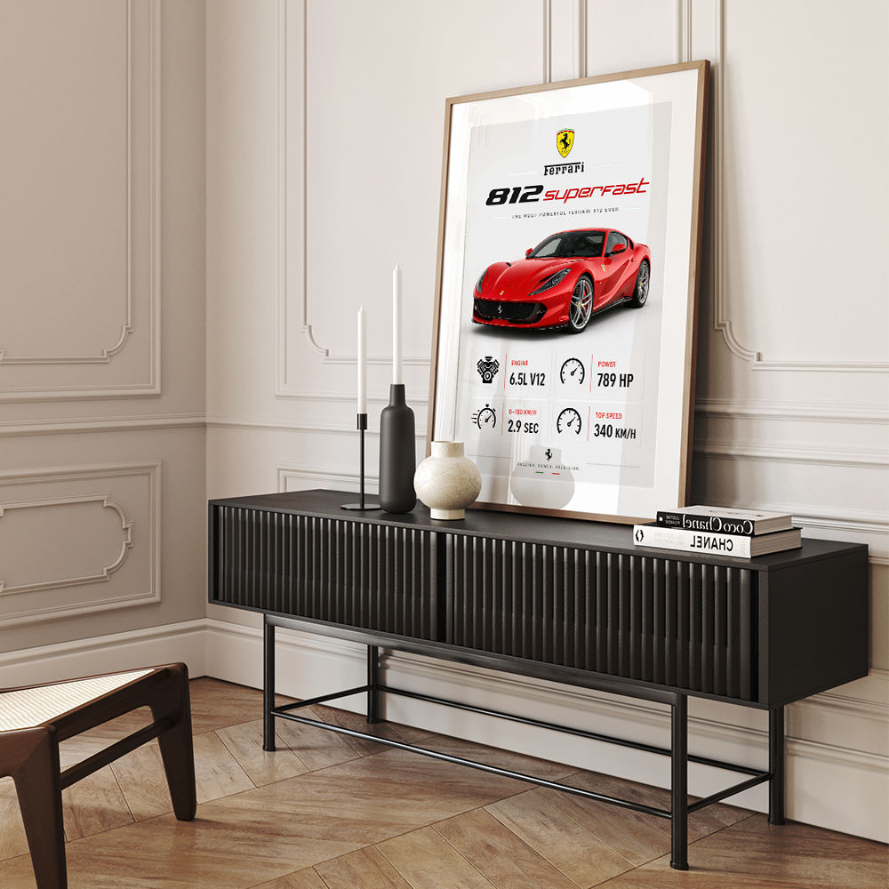 Ferrari 812 Superfast Sportscar Wall Art