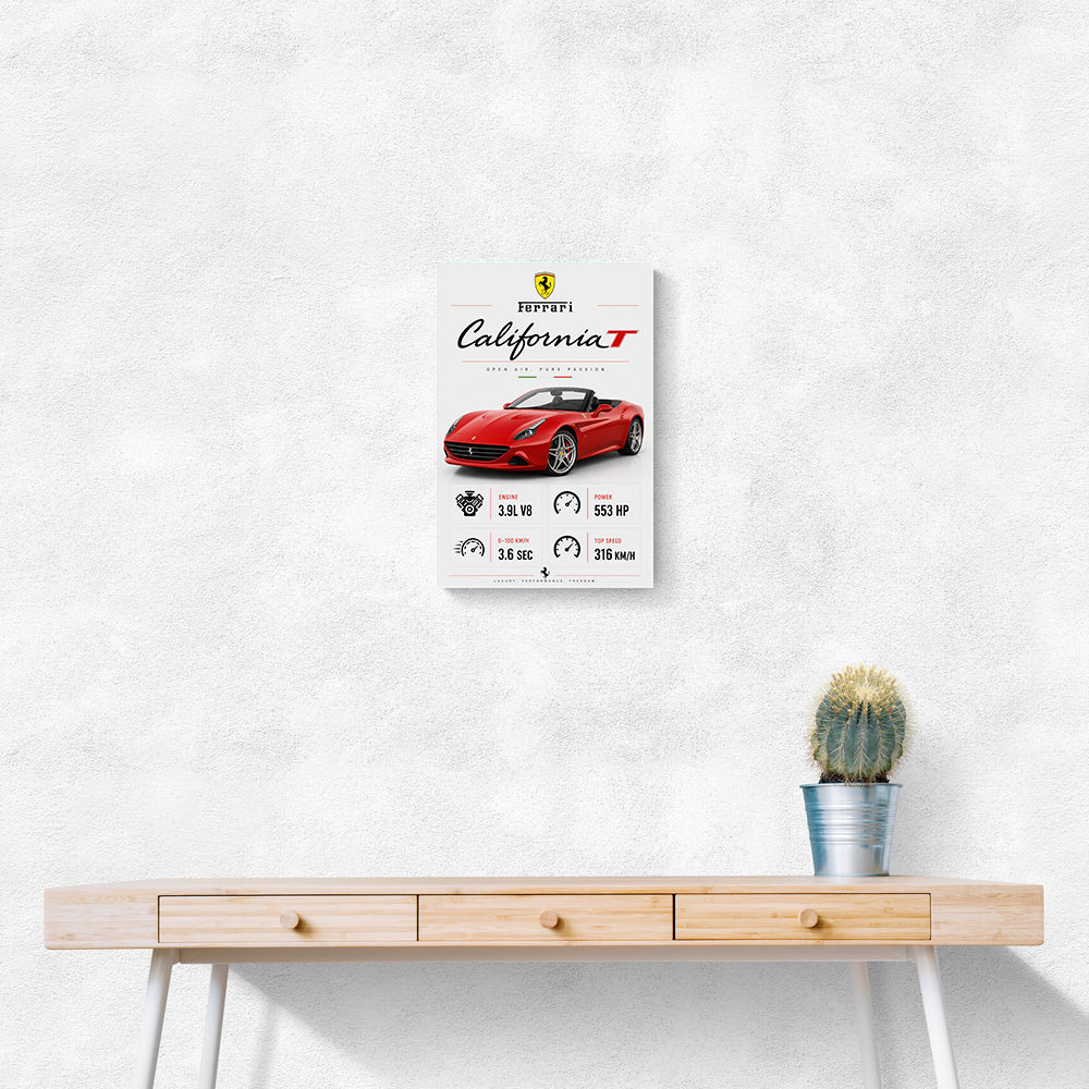 Ferrari California Sport Car Wall Art