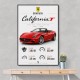 Ferrari California Sport Car Wall Art