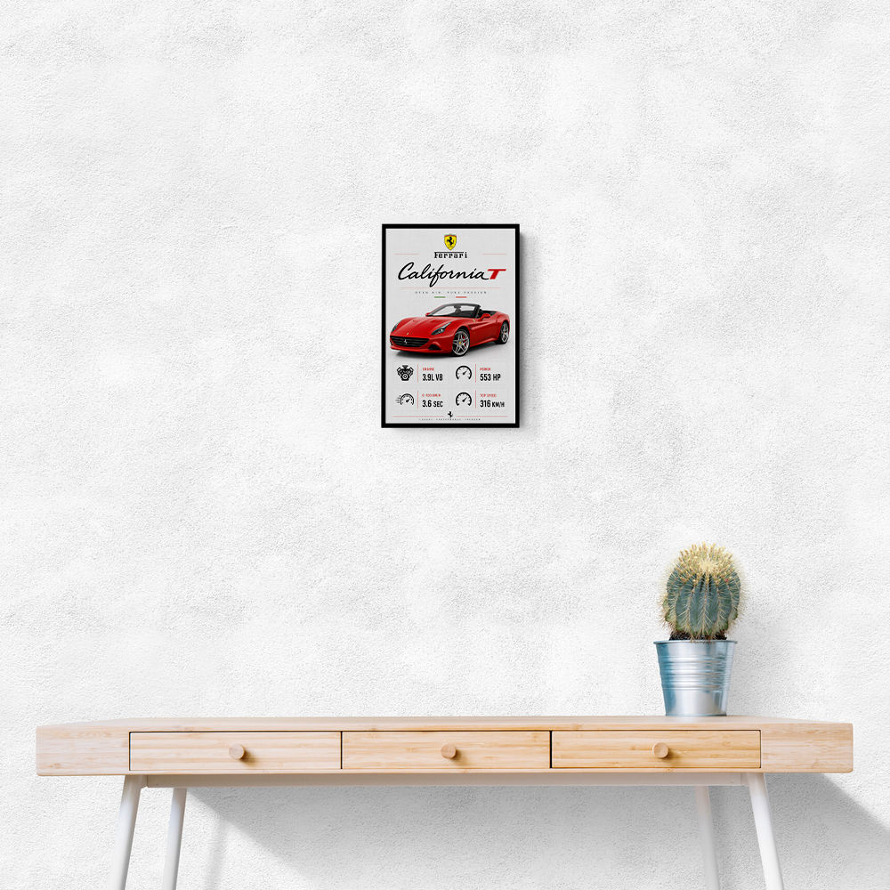 Ferrari California Sport Car Wall Art