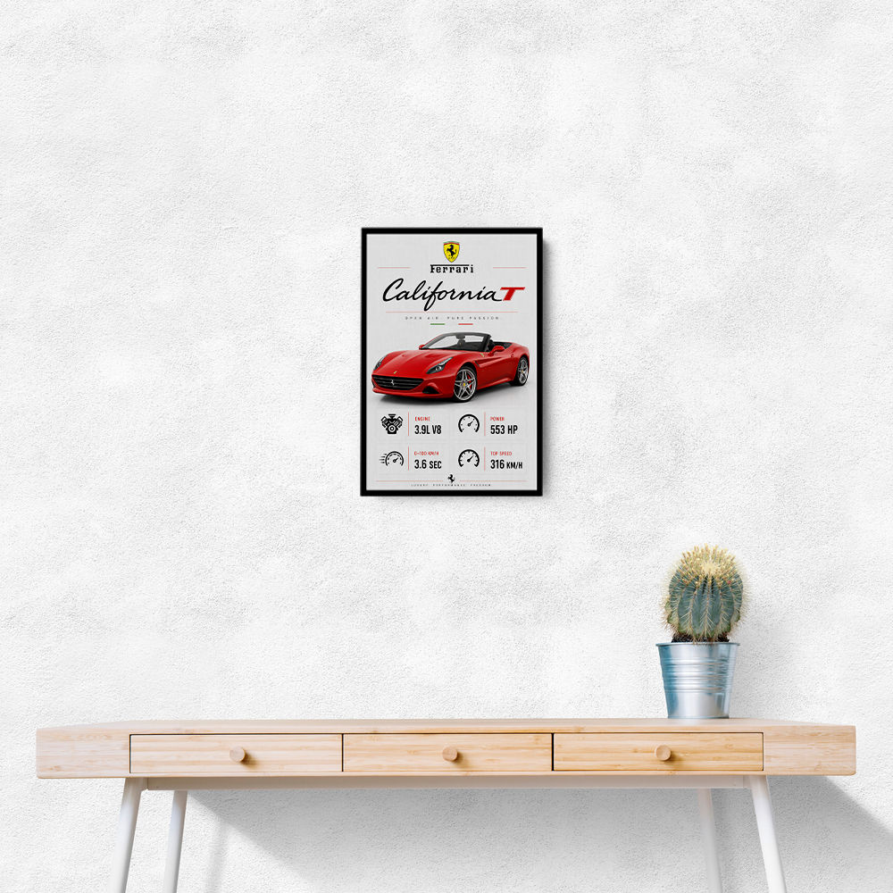 Ferrari California Sport Car Wall Art