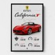 Ferrari California Sport Car Wall Art