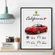 Ferrari California Sport Car Wall Art