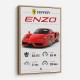 Ferrari Enzo Specs Wall Art