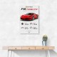 Ferrari F8 Tributo Infographic Wall Art