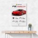 Ferrari F8 Tributo Infographic Wall Art
