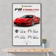 Ferrari F8 Tributo Infographic Wall Art