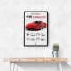 Ferrari F8 Tributo Infographic Wall Art