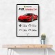 Ferrari F8 Tributo Infographic Wall Art