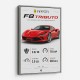 Ferrari F8 Tributo Infographic Wall Art