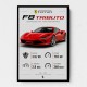 Ferrari F8 Tributo Infographic Wall Art