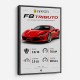 Ferrari F8 Tributo Infographic Wall Art