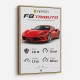 Ferrari F8 Tributo Infographic Wall Art