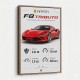 Ferrari F8 Tributo Infographic Wall Art