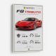 Ferrari F8 Tributo Infographic Wall Art