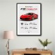 Ferrari F8 Tributo Infographic Wall Art