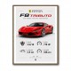 Ferrari F8 Tributo Infographic Wall Art