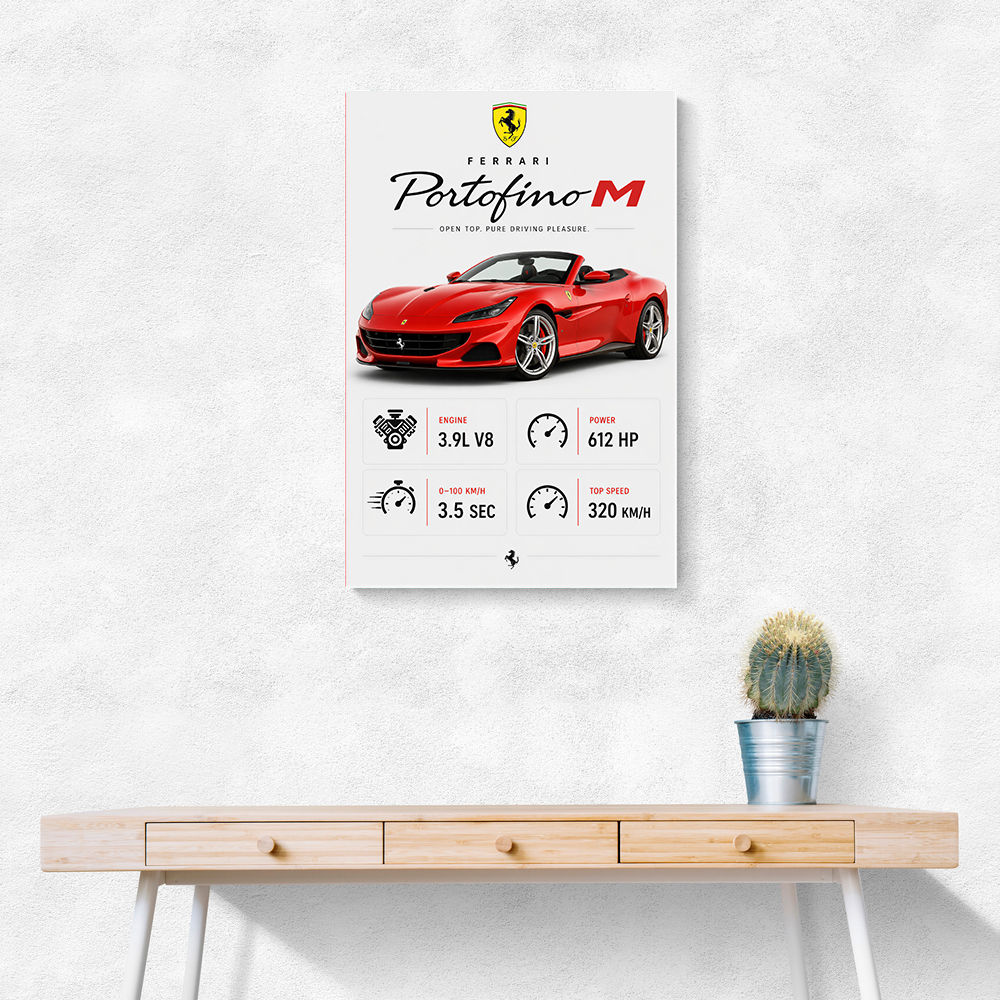 Ferrari Portofino M Car Art Print