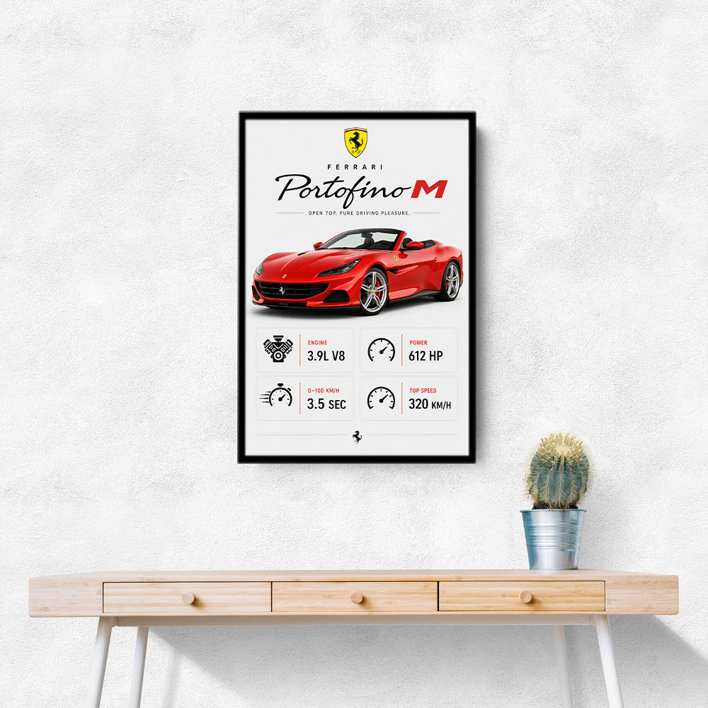 Ferrari Portofino M Car Art Print