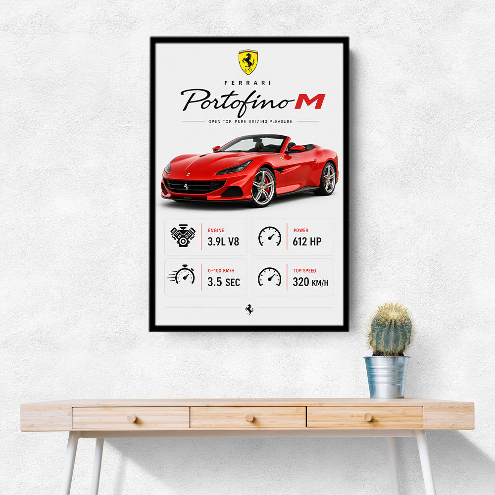 Ferrari Portofino M Car Art Print