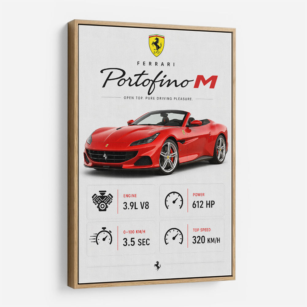 Ferrari Portofino M Car Art Print