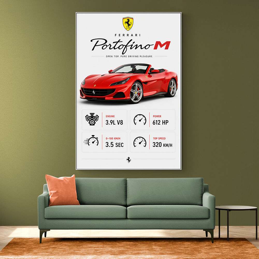 Ferrari Portofino M Car Art Print