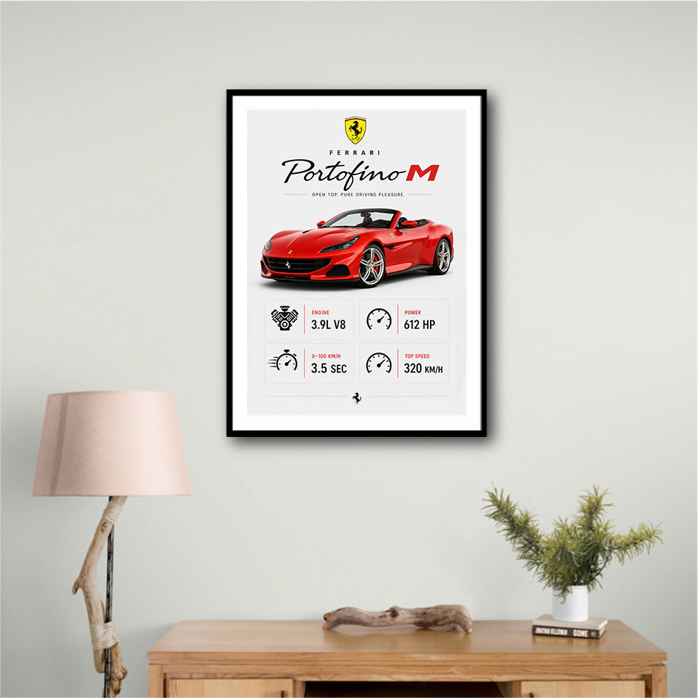 Ferrari Portofino M Car Art Print