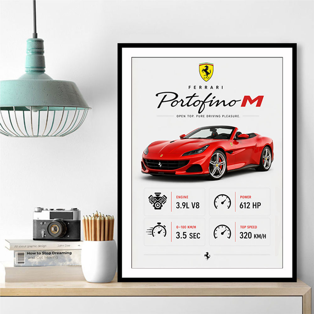 Ferrari Portofino M Car Art Print