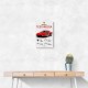 Red Ferrari Testarossa Stats Wall Art
