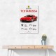 Red Ferrari Testarossa Stats Wall Art
