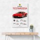 Red Ferrari Testarossa Stats Wall Art