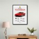 Red Ferrari Testarossa Stats Wall Art