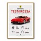 Red Ferrari Testarossa Stats Wall Art