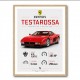 Red Ferrari Testarossa Stats Wall Art