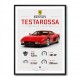 Red Ferrari Testarossa Stats Wall Art
