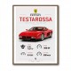 Red Ferrari Testarossa Stats Wall Art