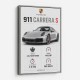 Porsche 911 Carrera S Stats Wall Art